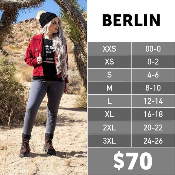 2/$30 Lularoe Berlin jacket brown corduroy - Picture 3 of 4